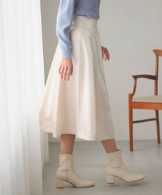 Feroux 【洗える】シャイニーフレアスカート