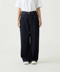 caqu Linen sagging wide pants ワイドシルエットリネンデニム