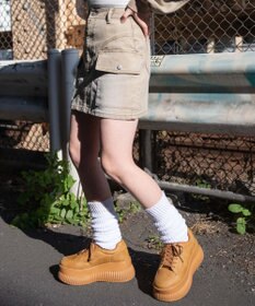 WEGO ヴィンテージウォッシュカーゴミニスカート