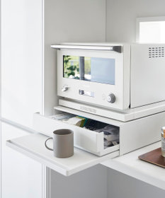 tower ツーウェイ キッチン家電下引き出し&スライドテーブル タワー ホワイト