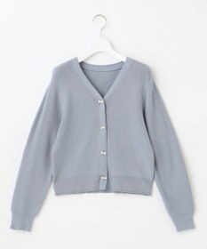 Feroux 【洗える】リボン釦 カーディガンデザインニット