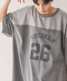 AMERICAN HOLIC ピグメント加工フットボールＴシャツ