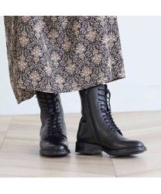 ing <ing>【WEB限定】レザーレースアップショートブーツ