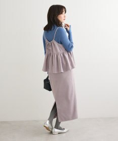 Green Parks スウェードポンチペプラムキャミワンピース