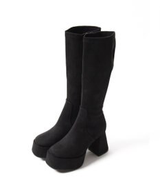 WEGO ストーム付きワイドヒールロングブーツ