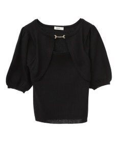 earth music&ecology ビット付きニットプルオーバー