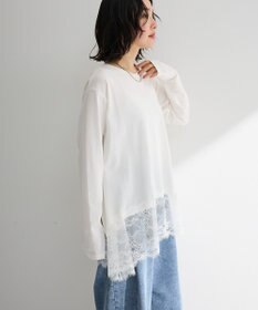 Green Parks 裾イレヘムレースドッキングプルオーバー