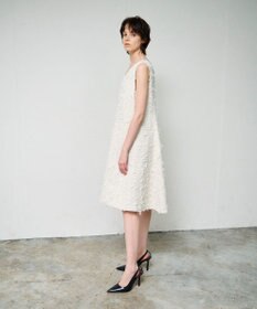 GRACE CONTINENTAL リボンヤーンジレドレス