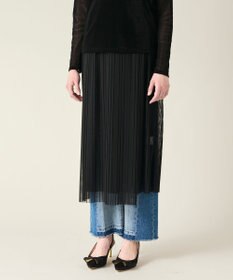 GRACE CONTINENTAL チュールタイトプリーツスカート