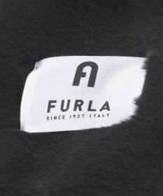 MOONBAT FURLA バイカラーロゴフェイクファーマフラー