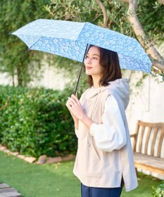 MOONBAT urawaza slim(ウラワザ スリム) 3秒でたためる傘 折りたたみ傘 フローティングフラワー 大きめ55cm UV