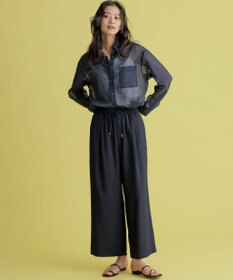 組曲 L 【先行予約】ライトリネンライクイージーワイド パンツ