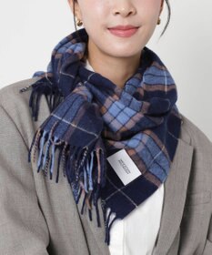 MOONBAT MACKINTOSH PHILOSOPHY(マッキントッシュ フィロソフィー）カシミヤ100％ クラシカルチェックマフラー