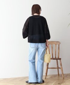 AMERICAN HOLIC 【先行予約】ジップアップメッシュニットカーディガン【WEB限定カラー有り】