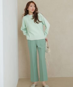 ANY SIS 褒めらレディストレッチ セミフレア テーパードパンツ