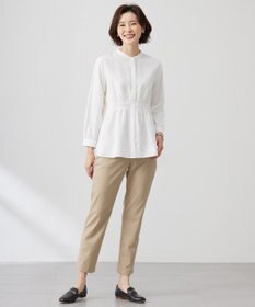 J.PRESS LADIES S 【洗える】アセVisシャドーギンガム シャーリング ブラウス