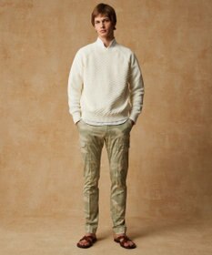 JOSEPH ABBOUD 【和紙使用エコ素材/日本素材/軽量/通気性/速乾性】和紙ムリネ ニット クルーネック ニット