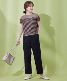 ANY クロップド丈ガーターニット