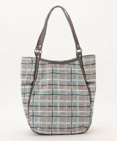 Y'SACCS ドローイングチェックトートバッグ