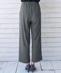 Tiaclasse 綿混リンクル加工ワイドパンツ