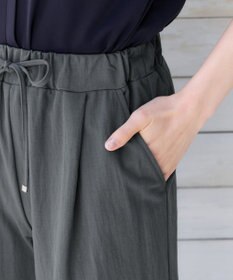Tiaclasse 綿混リンクル加工ワイドパンツ