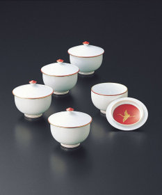 たち吉 【たち吉】瑞鶴お茶呑茶碗〈５客〉波佐見焼