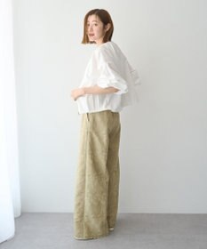 YECCA VECCA 刺繍ワイドパンツ