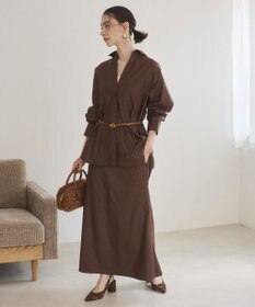 WEGO 【ANGIE VINTAGE】レザーライクシャツ＆スカートセットアップ