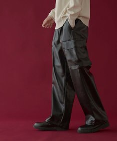 WEGO 【ユニセックス着用ITEM】エコレザーカーゴスラックス