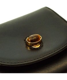 UNBILLION ペルケ perche ジェムストーンヒネリかぶせ二つ折り財布
