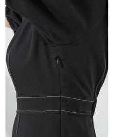 earth music&ecology 配色ステッチパフスリーブワンピース