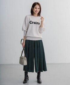 ANY 【洗濯機可】エステルベロア ガウチョパンツ