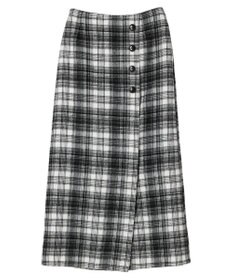 Green Parks シャギーチェックスカート