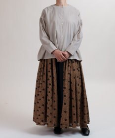 muuc コットンローン長袖ブラウス