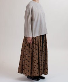 muuc コットンローン長袖ブラウス