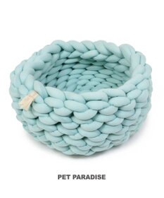 PET PARADISE 猫 ベッド おしゃれ 編み カドラー (42cm)