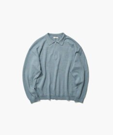 ATON BABY ALPACA LINEN | ジップアップポロセーター - UNISEX