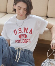 WEGO 【ANGIE VINTAGE】カレッジロゴプリントTee