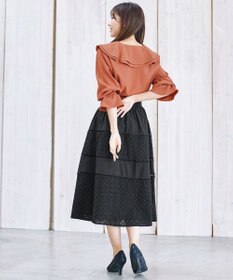 Tiaclasse L 【新色追加・洗える】幅広く活躍が期待できるレース切替スカート