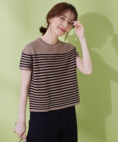 ANY クロップド丈ガーターニット