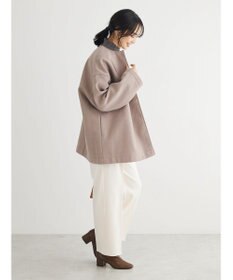 Green Parks 洗えるノーカラーショートコート