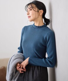 ANY 【洗濯機可】ウォームニットフリルプルオーバー