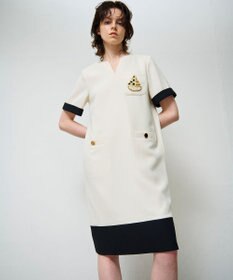 GRACE CONTINENTAL ビジューエンブレムワンピース