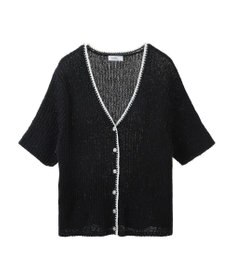 earth music&ecology バイカラーＶネックカーディガン