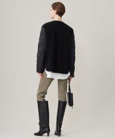 ICB L 【リバーシブル着用可能】 ラミネートパイルキルト ミドル丈コート