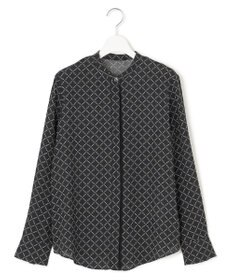 ICB L 【新色追加・WEB限定カラーあり・接触冷感・UVケア・速乾・洗える】BackSatinAmunzen バンドカラーブラウス