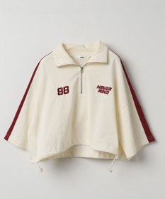 WEGO 刺繍ハーフジップT