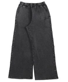 WEGO 【ユニセックス着用ITEM】ブリーチスタッズロゴスウェットパンツ