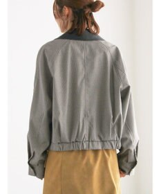 Te chichi ファブリックアソート衿付きブルゾン