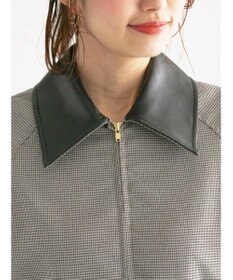 Te chichi ファブリックアソート衿付きブルゾン